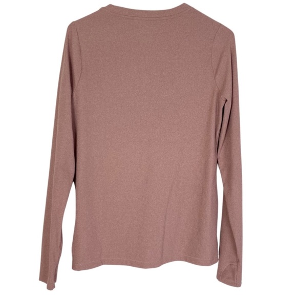 Athleta Long Sleeve Henley Tee in Dusty Pink - Picture 2 of 9